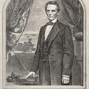 Hon. Abraham Lincoln, Born in Kentucky, February 12, 1809, 1860. Creator: Winslow Homer (American