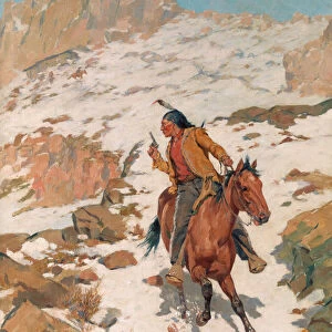 In Hot Pursuit, After 1900. Creator: Charles Schreyvogel