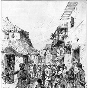 House-to-house visitation during the plague in Bombay, India, 1898. Artist: Melton Prior