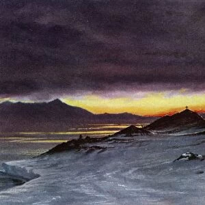 Hut Point, Midnight, March 27th, 1911, (1913). Artist: Edward Wilson