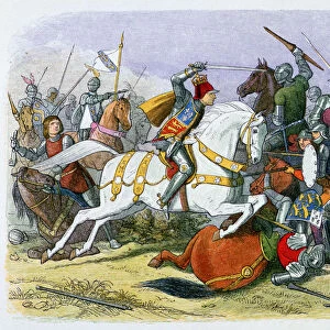 Illustration of Richard III at the Battle of Bosworth, 19th century. Artist: James William Edmund Doyle