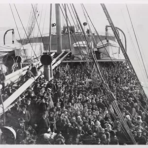 Immigrants at the New York Harbor, c.1900. Creator: Levick, Edwin (1869-1929)