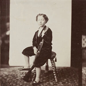 [Imperial Prince with Gun], 1865-66. Creator: Andre-Adolphe-Eugene Disderi