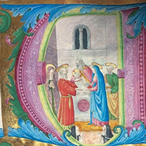 Initial A. The Presentation of Jesus at the Temple, c. 1550