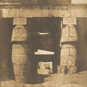 Interieur du Temple de Khons, a Karnac, Thebes, 1849-50