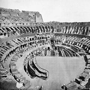 Interior of the Colosseum, Rome, 1893. Artist: John L Stoddard