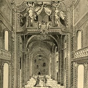 Interior of the Dukes Theatre, c1673, (1897). Creator: Unknown