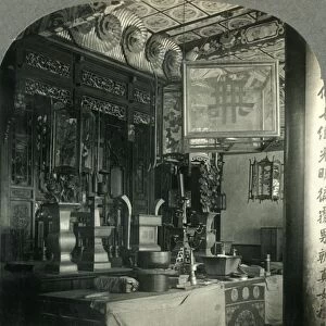 Interior of a Joss House in China, c1930s. Creator: Unknown