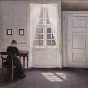 Interior in Strandgade, Sunlight on the Floor, 1901. Creator: Hammershoi, Vilhelm (1864-1916)