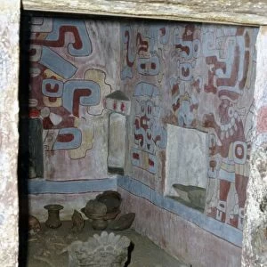 Interior of Tomb 104, Classic Period, Monte Alban, Mexico, c550