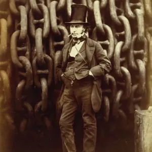 Isambard Kingdom Brunel Before the Great Eastern Launch, 1857 Print Isambard Kingdom Brunel Before the Great Eastern Launch, 1857 Print