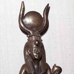 Isis and Horus. Bronze Egyptian Deities, 7th century BC-6th century BC
