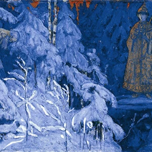 Ivan Susanin receives a vision of Mikhail Fyodorovich, 1906. Artist: Nesterov, Mikhail Vasilyevich (1862-1942)