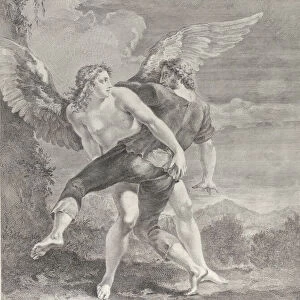 Jacob wrestling the angel, 1730-39. Creator: Pietro Monaco