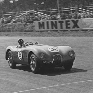Jaguar C type, Duncan Hamilton 1951. Creator: Unknown