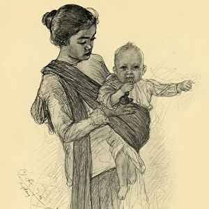 Javanese nanny with European baby, Magalang, 1898. Creator: Christian Wilhelm Allers