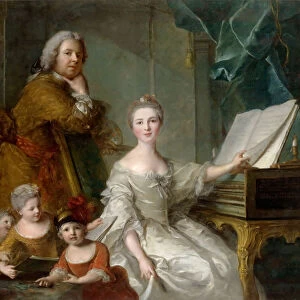 Jean-Marc Nattier and his family. Artist: Nattier, Jean-Marc (1685-1766)
