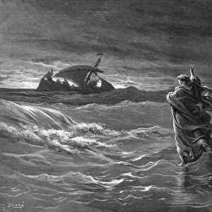 Jesus walking on the water, 1866