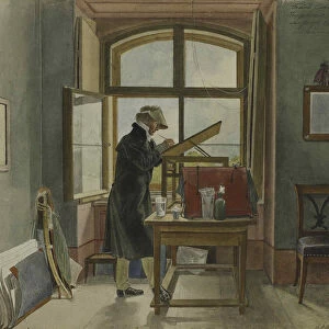 Johann Christoph Erhard in his studio, 1818. Creator: Klein, Johann Adam (1792-1875)