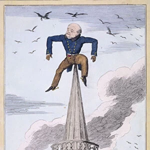 John Nash on the spire of All Souls Church, Langham Place, Westminster, London, 1824