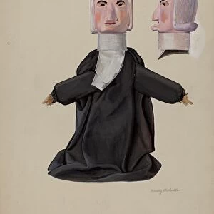 Judge Hand Puppet, c. 1936. Creator: Beverly Chichester