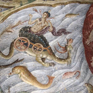 The Last Judgment. Detail: The sea gave up its dead, 1321-1322. Artist: Anonymous