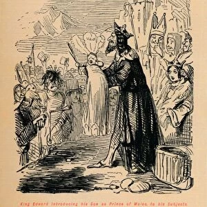 King Edward introducing his Son as Prince of Wales to his Subjects, c1860, (c1860). Artist: John Leech