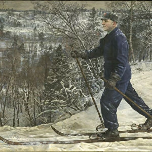 Kliment Voroshilov on a skiing trip, 1937
