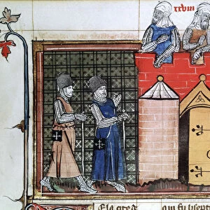 Knights Templar before Jerusalem, c1099, (14th century)