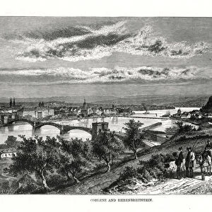 Koblenz and Festung Ehrenbreitstein, Germany, 1879
