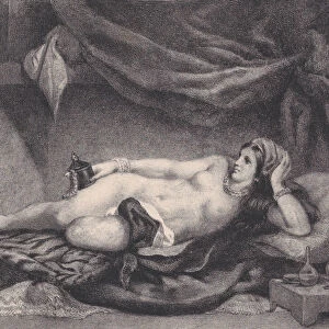 L Odalisque, 1852. Creator: Charles-Alexandre Debacq