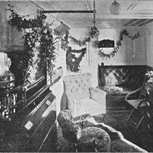 Lady Robertss cabin on the Dunnottar Castle, 1900