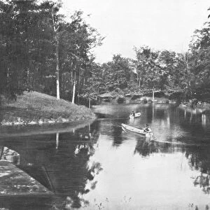 Lakelet in the grounds of the Soldiers Home, Milwaukee, Wisconsin, USA, c1900. Creator: Unknown