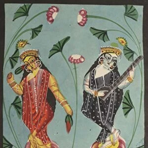 Lakshmi and Sarasvati, 1800s. Creator: Unknown