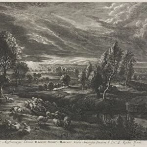 Landscape with Shepherd Playing a Flute. Creator: Schelte Adams Bolswert (Flemish
