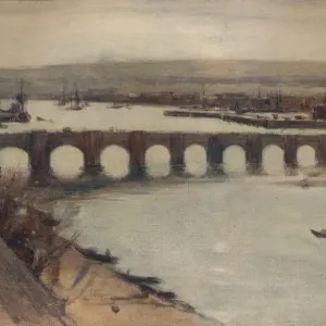 Berwick Bridge, c1912, (c1915). Artiste : David Young Cameron. Berwick Bridge, c1912, (c1915). Artiste : David Young Cameron.