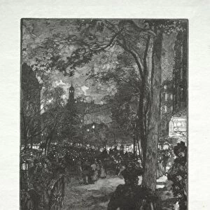 Le Boulevard Montmartre, le Soir. Creator: Auguste Louis Lepere (French, 1849-1918)
