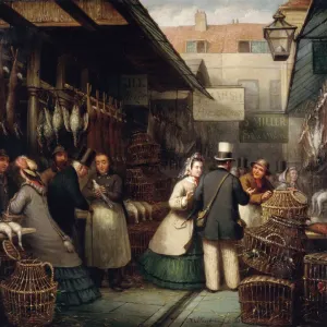 Leadenhall Market, London Print 1865 by Andries Scheerboom Leadenhall Market, London Print 1865 by Andries Scheerboom