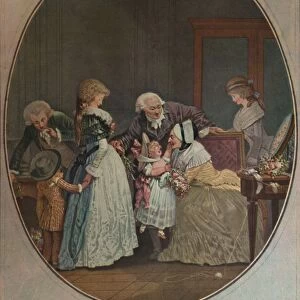 Les Bouquets, Ou La Fete De La Grand Maman, 1788, (1913). Artist: Philibert Louis Debucourt