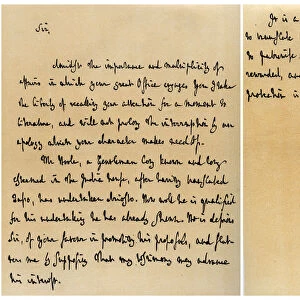Letter from Dr Samuel Johnson to Warren Hastings, 29th January 1781. Artist: Dr Samuel Johnson
