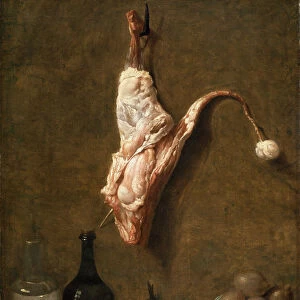 Still life with a Leg of Veal, French painting of 18th century. Artist: Jean-Baptiste Oudry