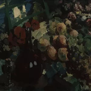 Still life. Vine and fruits, 1917. Artist: Korovin, Konstantin Alexeyevich (1861-1939)