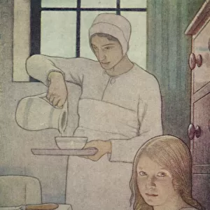 Lois and Her Nurse. From A Book of Quaker Saints. (L. V. Hodgkin. ), 1923. Artist: Frederick Cayley Robinson