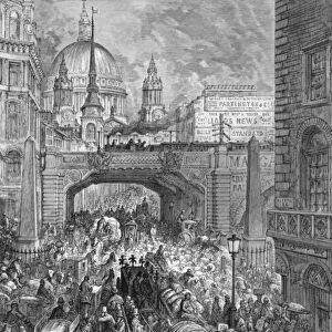 Ludgate Hill - A block in the Street, 1872. Creator: Gustave Doré