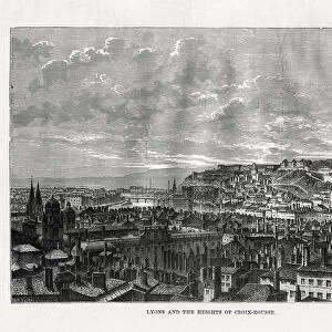 Lyon and the heights of Croix-Rousse, France, 1879. Artist: Hildibrand