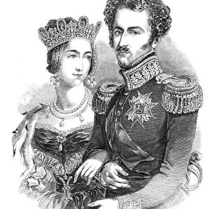 Their Majesties the King and Queen of Sweden and Norway, 1844. Creator: Unknown