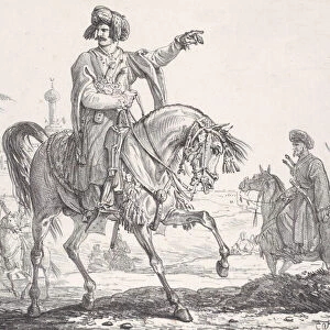 Mameluke on Horseback, first half 19th century. Creator: Carle Vernet