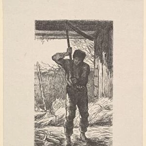 Man Threshing Wheat, 1853. Creator: Jacques-Adrien Lavieille
