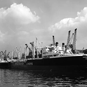 The Manchester Renown in dock on the Manchester Ship Canal, 1964