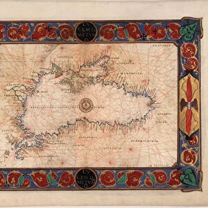 Map of the Black Sea, c. 1544. Creator: Agnese, Battista (c. 1500-1564)